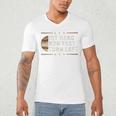 Baseball Hit Hard Run Fast Turn Left Men Boys Men's V-Neck T-Shirt