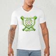 Baseball Icecream St Patrick's Day Lucky Charm Shamrock Drip Men's V-Neck T-Shirt Baseball Icecream St Patrick's Day Lucky Charm Shamrock Drip Men's V-Neck T-Shirt