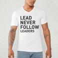 Baseball Lead Never Follow Leaders Team Captain Leadership Premium Tri-Blend Men's V-Neck T-Shirt