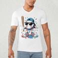 Baseball Lifestyle Apparel Youth Baseball Ice Cream Drip Men's V-Neck T-Shirt Baseball Lifestyle Apparel Youth Baseball Ice Cream Drip Men's V-Neck T-Shirt