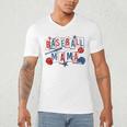 Baseball Mama Mom Mother Vintage Game Day Men's V-Neck T-Shirt Baseball Mama Mom Mother Vintage Game Day Men's V-Neck T-Shirt