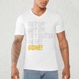 Baseball Player Get Up Get Outta Here Gone Home Run Men's V-Neck T-Shirt