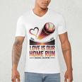 Baseball Valentine Forever On Deck For You Men's V-Neck T-Shirt Baseball Valentine Forever On Deck For You Men's V-Neck T-Shirt
