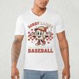 Boys & Women Men Baseball Valentine With Hearts Sporty Love Men's V-Neck T-Shirt Boys & Women Men Baseball Valentine With Hearts Sporty Love Men's V-Neck T-Shirt