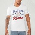 Brother Of Rookie 1st Birthday Baseball Boy Family Matching Men's V-Neck T-Shirt Brother Of Rookie 1st Birthday Baseball Boy Family Matching Men's V-Neck T-Shirt