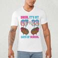 Bruh Its My 67 33 Day Of School Baseball Boys Kids 100th Day Men's V-Neck T-Shirt Bruh Its My 67 33 Day Of School Baseball Boys Kids 100th Day Men's V-Neck T-Shirt