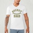 Bucket Dad Softball Dad Baseball Player Dad Men's V-Neck T-Shirt Bucket Dad Softball Dad Baseball Player Dad Men's V-Neck T-Shirt