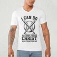 Christian Baseball Philippians 4 Men's V-Neck T-Shirt