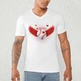 Cute Baseball &Cupid Wings Happy Valentines Boys Men Men's V-Neck T-Shirt Cute Baseball &Cupid Wings Happy Valentines Boys Men Men's V-Neck T-Shirt