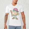 Cute Baseball Ice Cream Drip For Girls & Boys 2 Sides Men's V-Neck T-Shirt