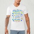 Don’t Hear What I Didn’t Say Autism Awareness Valentine Raglan Baseball Tee Men's V-Neck T-Shirt