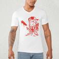 Drippy Baseball Mascot Valentine Heart Glasses Cartoon Men's V-Neck T-Shirt Drippy Baseball Mascot Valentine Heart Glasses Cartoon Men's V-Neck T-Shirt