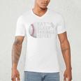 Eat Sleep Baseball Repeat Catcher Boys Youth Men Men's V-Neck T-Shirt