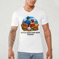 Father Son Baseball Father's Day Men's V-Neck T-Shirt Father Son Baseball Father's Day Men's V-Neck T-Shirt