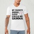 My Favorite Baseball Player Calls Me Gamma Men's V-Neck T-Shirt My Favorite Baseball Player Calls Me Gamma Men's V-Neck T-Shirt