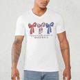 My Favorite Season Is Baseball Coquette Bow Game Day Mom Sis Men's V-Neck T-Shirt My Favorite Season Is Baseball Coquette Bow Game Day Mom Sis Men's V-Neck T-Shirt