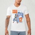 Francisco Lindor New York M Baseball Players MLBFLI304N Men's V-Neck T-Shirt