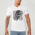 Game Day Baseball Retro Checkered Baseball Men's V-Neck T-Shirt