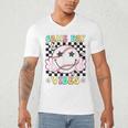 Game Day Vibes Softball Baseball Groovy Game Day Girls Women Men's V-Neck T-Shirt Game Day Vibes Softball Baseball Groovy Game Day Girls Women Men's V-Neck T-Shirt