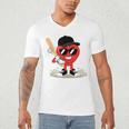 Heart Playing Baseball Valentine Baseball Men's V-Neck T-Shirt Heart Playing Baseball Valentine Baseball Men's V-Neck T-Shirt