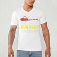 Hit Hard Run Fast Turn Left Baseball Quote Fan Coach Premium Tri-Blend Men's V-Neck T-Shirt Hit Hard Run Fast Turn Left Baseball Quote Fan Coach Premium Tri-Blend Men's V-Neck T-Shirt