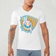 Ice Cream Baseball Mitt Drippy Scoop Baseball Sports Men's V-Neck T-Shirt Ice Cream Baseball Mitt Drippy Scoop Baseball Sports Men's V-Neck T-Shirt