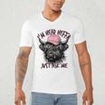I'm Head Heffa Just Ask Me Bossy Highland Cow Baseball Cap Men's V-Neck T-Shirt I'm Head Heffa Just Ask Me Bossy Highland Cow Baseball Cap Men's V-Neck T-Shirt