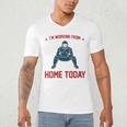 I'm Working From Home Today Baseball Lover Men Women Men's V-Neck T-Shirt