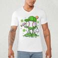 Kids Boys Happy St Patricks Day Kids Baseball Ice Cream Drip Men's V-Neck T-Shirt