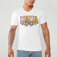 Leopard Baseball Softball Mama Bow Softball Baseball Mom Men's V-Neck T-Shirt Leopard Baseball Softball Mama Bow Softball Baseball Mom Men's V-Neck T-Shirt