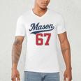 Mason 67 Jersey Baseball Men Women Boys Girls Number 6 7 Men's V-Neck T-Shirt Mason 67 Jersey Baseball Men Women Boys Girls Number 6 7 Men's V-Neck T-Shirt