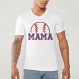 Mom Of Rookie 1st Birthday Baseball Boy Family Matching Men's V-Neck T-Shirt Mom Of Rookie 1st Birthday Baseball Boy Family Matching Men's V-Neck T-Shirt