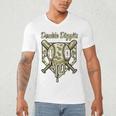Old School Camo Baseball Drip Double Digits 10th Birthday Men's V-Neck T-Shirt