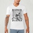 Raised In a Pen Baseball Pitcher Saying Bullpen Men's V-Neck T-Shirt Raised In a Pen Baseball Pitcher Saying Bullpen Men's V-Neck T-Shirt