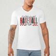 Retro Checkered Tired But Caffeinated Baseball Mom Leopard Men's V-Neck T-Shirt Retro Checkered Tired But Caffeinated Baseball Mom Leopard Men's V-Neck T-Shirt