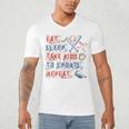 Retro Eat Sleep Take Kids To Sports Repeat Game Day Baseball Men's V-Neck T-Shirt Retro Eat Sleep Take Kids To Sports Repeat Game Day Baseball Men's V-Neck T-Shirt