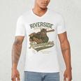 Riverside Ravagers Retro Minor League Baseball Men's V-Neck T-Shirt Riverside Ravagers Retro Minor League Baseball Men's V-Neck T-Shirt