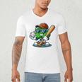 Shamrock Baseball St Patrick's Day Kids Boys Toddlers Premium Tri-Blend Men's V-Neck T-Shirt