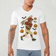 Skeleton Halloween Baseball Boys Men Kids Toddler Men's V-Neck T-Shirt Skeleton Halloween Baseball Boys Men Kids Toddler Men's V-Neck T-Shirt