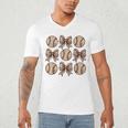 Soccer Bow Game Day Baseball Coquette Bow Women Girls Men's V-Neck T-Shirt Soccer Bow Game Day Baseball Coquette Bow Women Girls Men's V-Neck T-Shirt