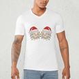 Stop Staring At My Balls Comedy Christmas Baseball Men's V-Neck T-Shirt