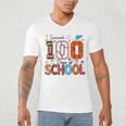 I Survived 100 Days Baseball Football Basketball School Kids Men's V-Neck T-Shirt I Survived 100 Days Baseball Football Basketball School Kids Men's V-Neck T-Shirt