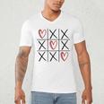 Tic Tac Toe Love Hearts Romantic Valentine Raglan Baseball Tee Men's V-Neck T-Shirt Tic Tac Toe Love Hearts Romantic Valentine Raglan Baseball Tee Men's V-Neck T-Shirt
