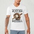 Never Underestimate Old Man Plays Baseball In His Seventies Men's V-Neck T-Shirt Never Underestimate Old Man Plays Baseball In His Seventies Men's V-Neck T-Shirt