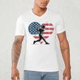 Valentines Baseball Batter Silhouette Heart Men Boys Kid Men's V-Neck T-Shirt Valentines Baseball Batter Silhouette Heart Men Boys Kid Men's V-Neck T-Shirt