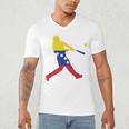 Venezuela Baseball Men's V-Neck T-Shirt Venezuela Baseball Men's V-Neck T-Shirt