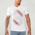 Vintage Baseball 8 Jersey Number 8 Men's V-Neck T-Shirt Vintage Baseball 8 Jersey Number 8 Men's V-Neck T-Shirt