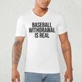 Vintage Baseball Withdrawal Is Real Premium Tri-Blend Men's V-Neck T-Shirt Vintage Baseball Withdrawal Is Real Premium Tri-Blend Men's V-Neck T-Shirt