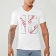 Vintage Distressed Baseball Number 15 Jersey Player Uniform Men's V-Neck T-Shirt