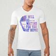I Will Be Waiting For You At Home Baseball Softball Catcher Men's V-Neck T-Shirt